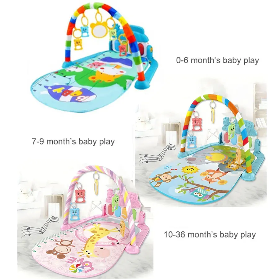 Baby Activity Gym Play Mat with Piano Keyboard
