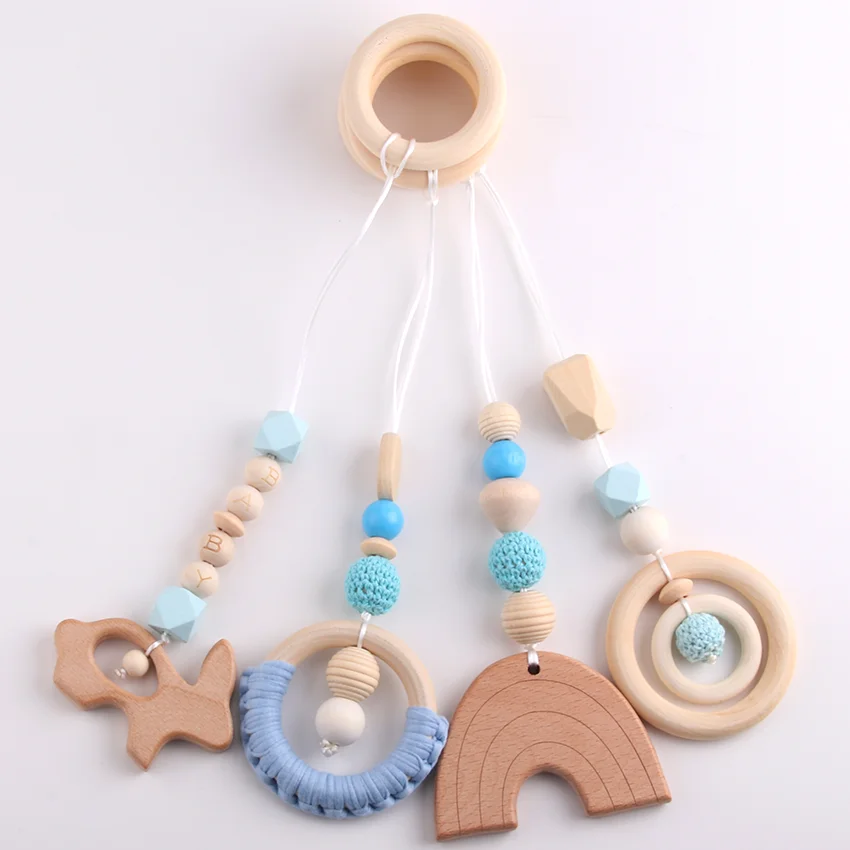 Wooden Pacifier Clip Chain