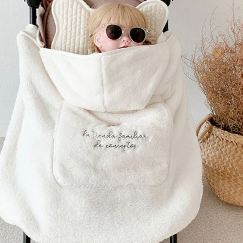 Cozy Bear Baby Plush Windproof Swaddle