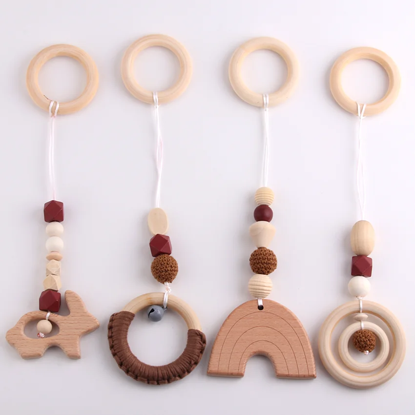 Wooden Pacifier Clip Chain