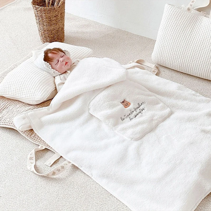 Cozy Bear Baby Plush Windproof Swaddle