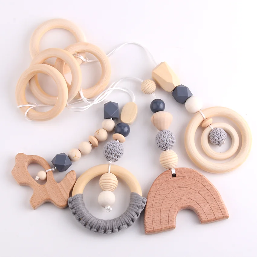 Wooden Pacifier Clip Chain