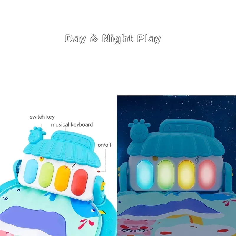 Baby Activity Gym Play Mat with Piano Keyboard