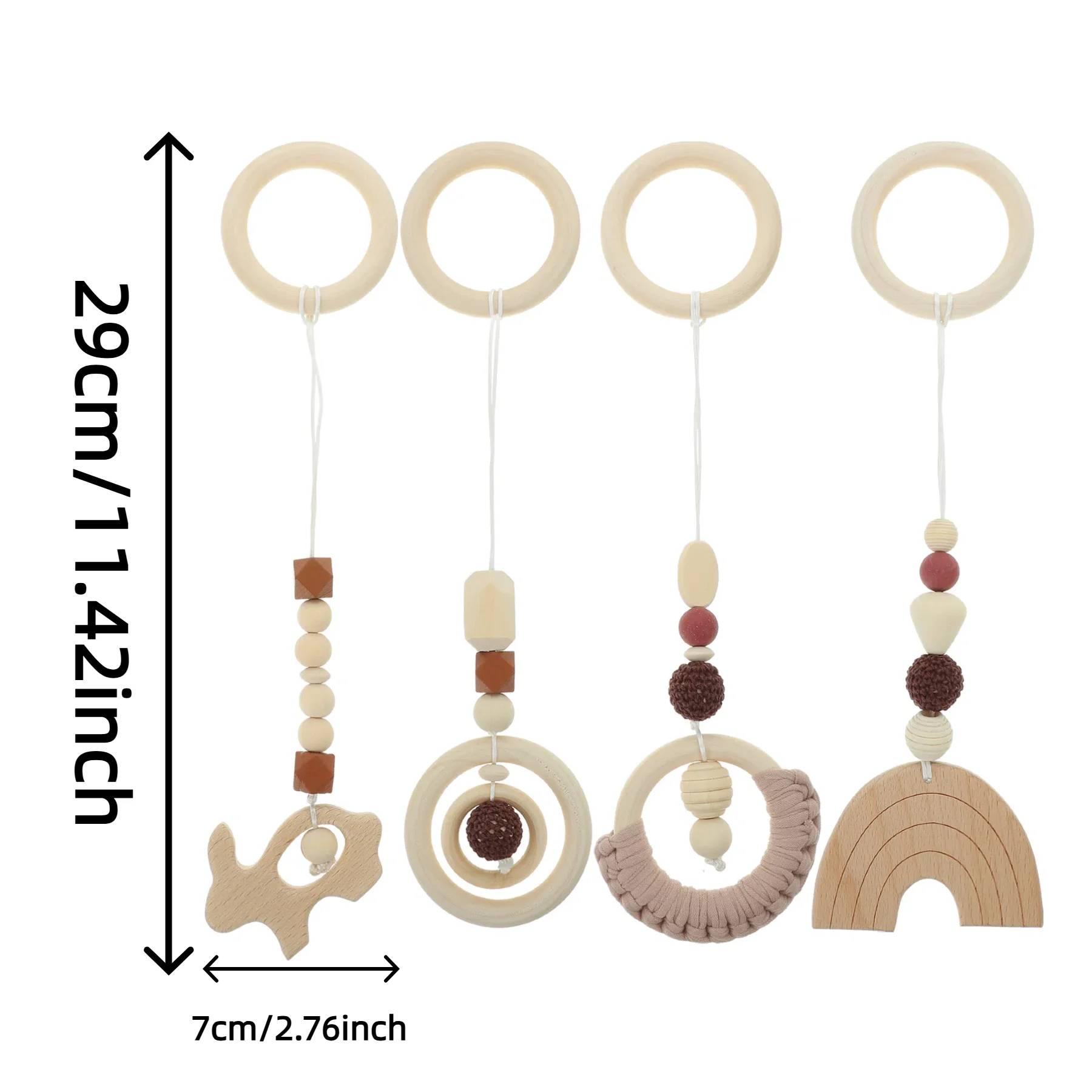 Wooden Pacifier Clip Chain