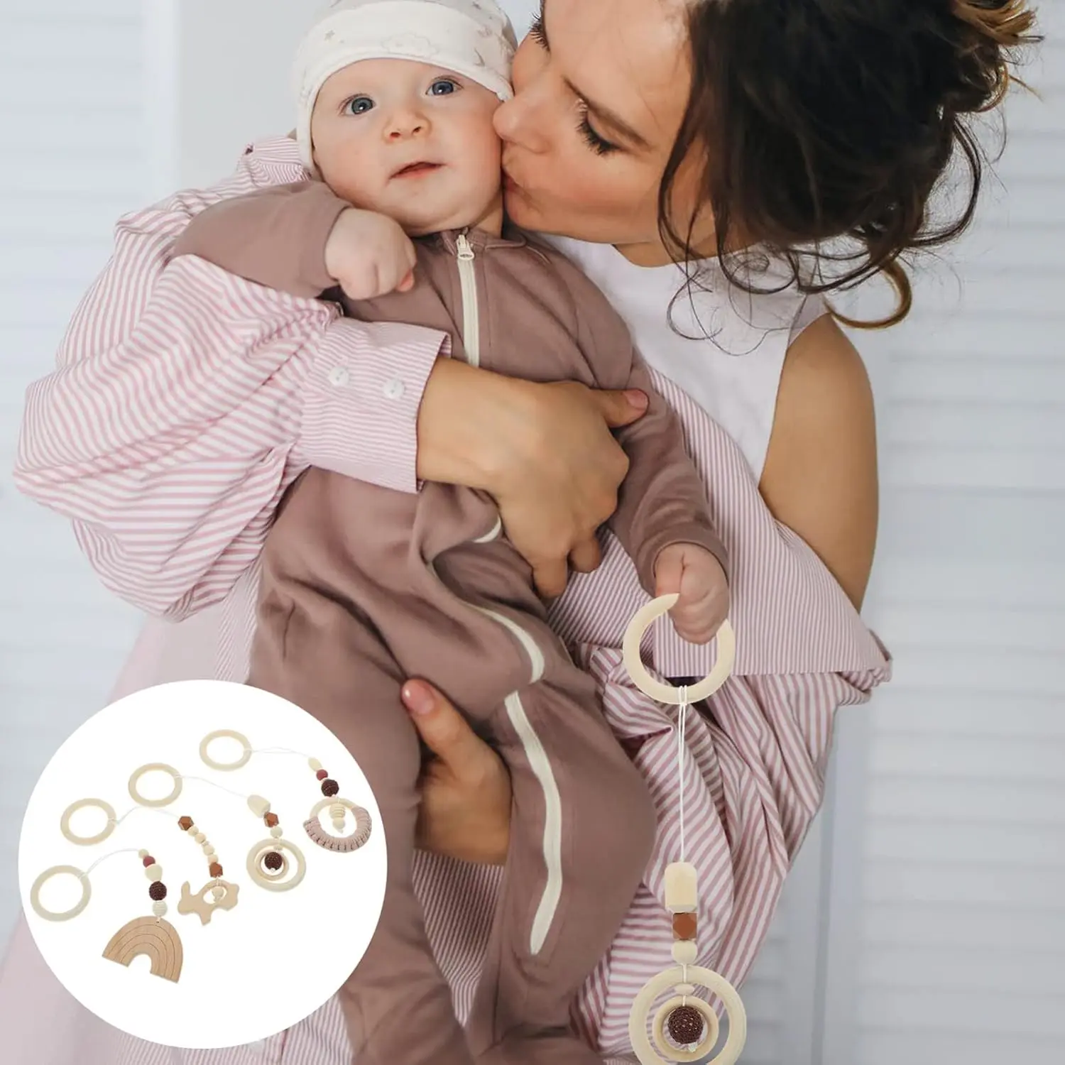 Wooden Pacifier Clip Chain