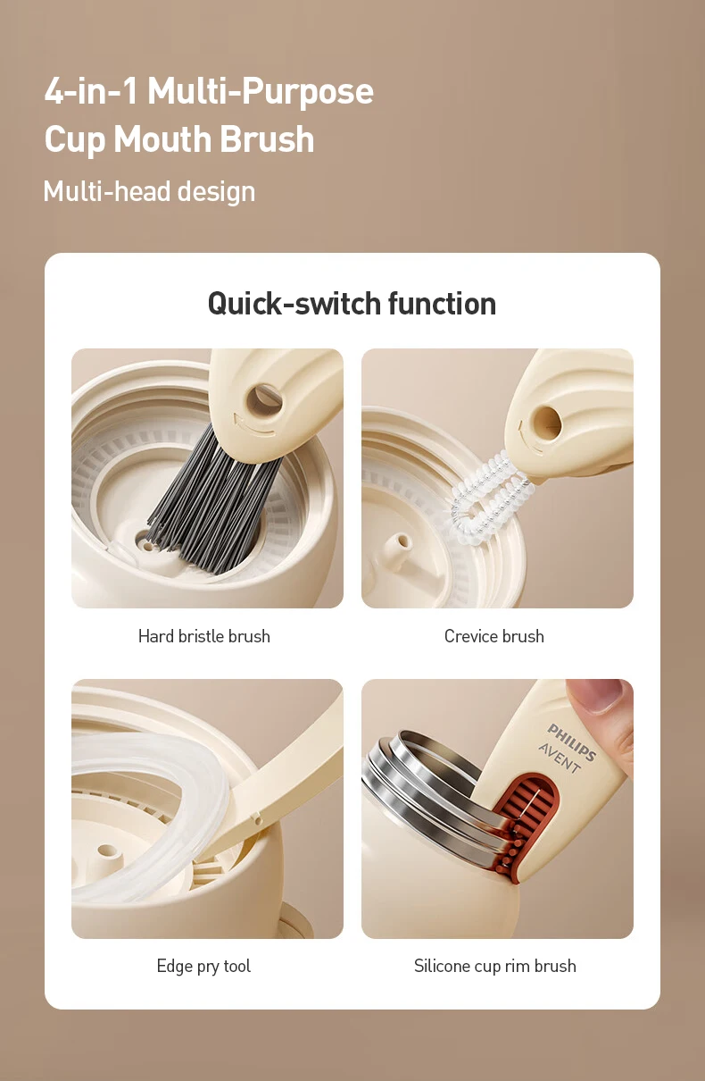 Philips Avent Baby Bottle Brush Bottle Cleaning Travel Set 7 In 1