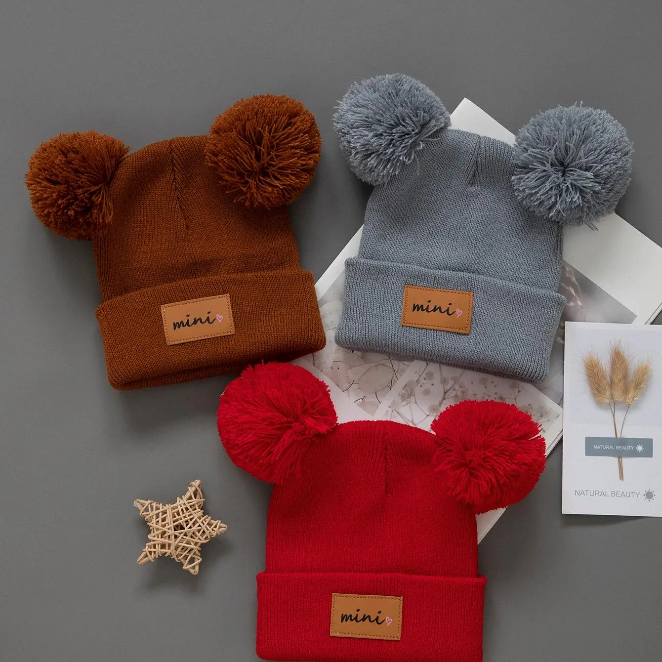 LittleSnow Knit Beanie 3‑Pack