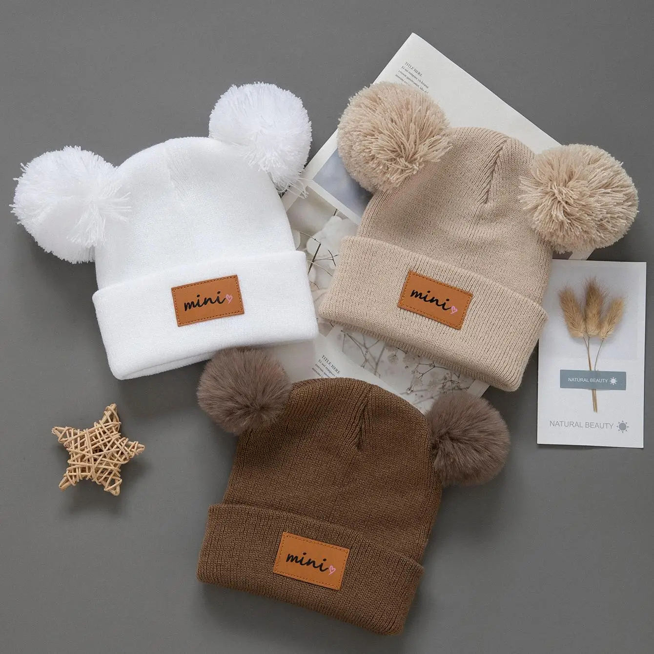 LittleSnow Knit Beanie 3‑Pack