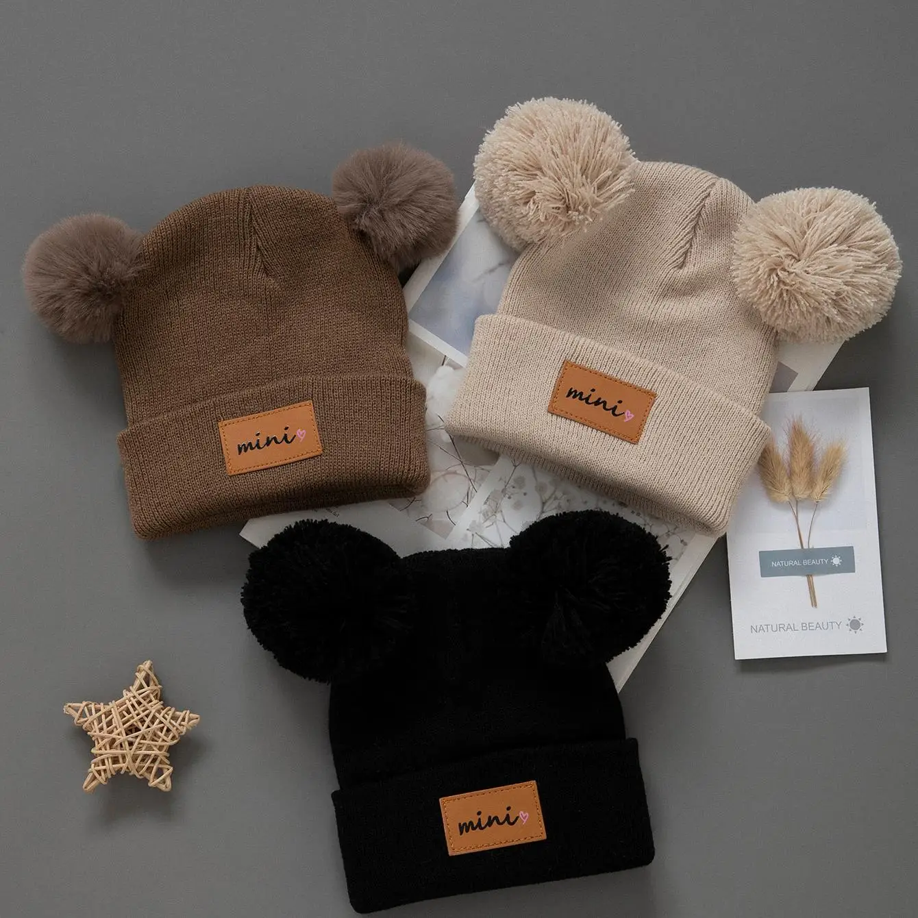 LittleSnow Knit Beanie 3‑Pack