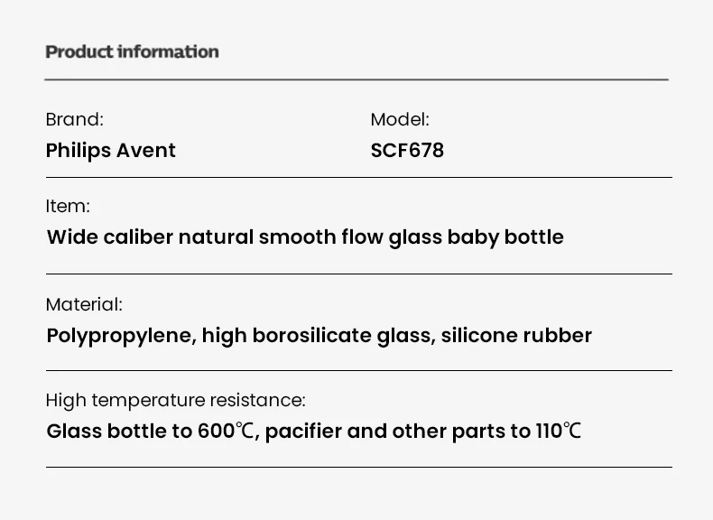 Philips Avent Newborn Glass Bottle