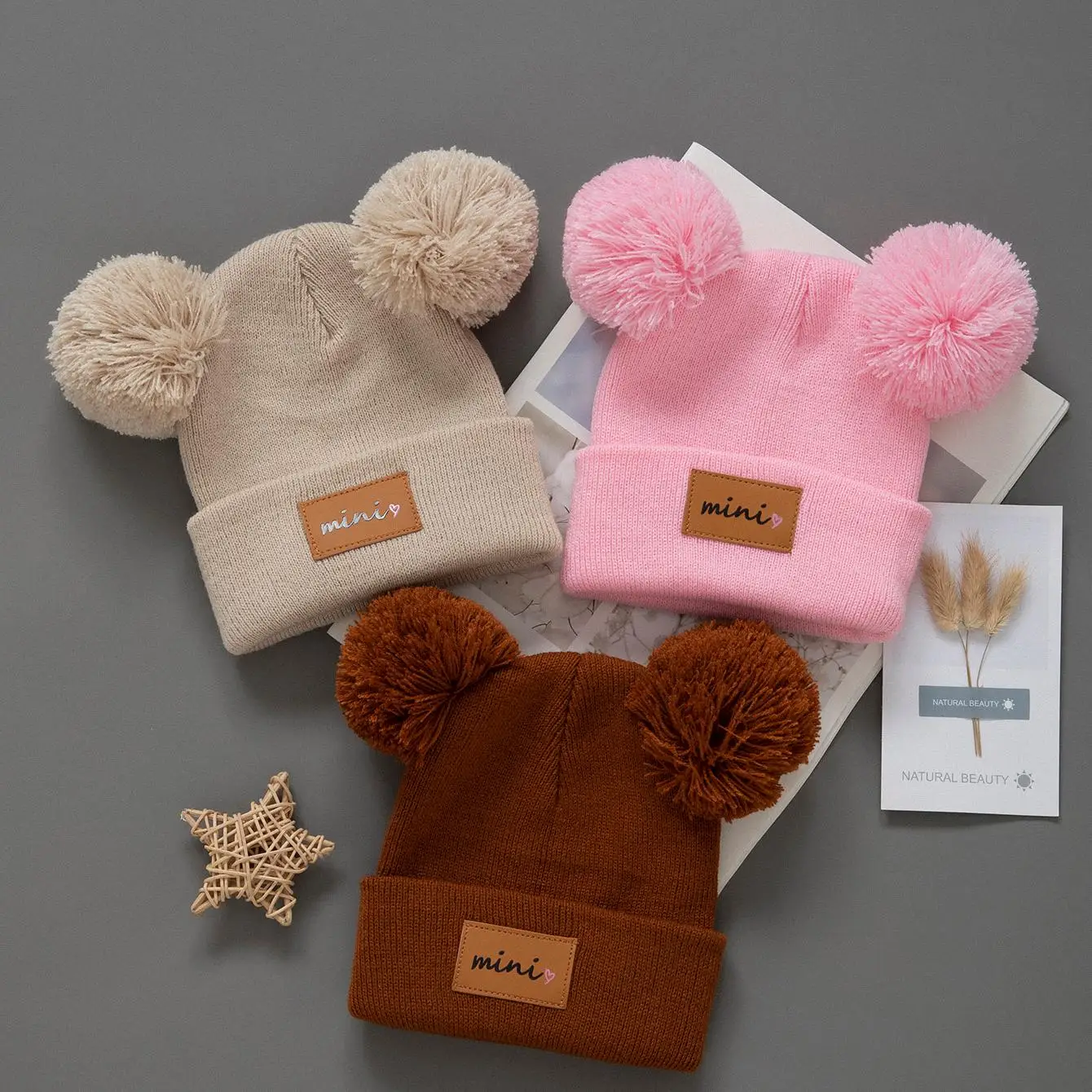 LittleSnow Knit Beanie 3‑Pack
