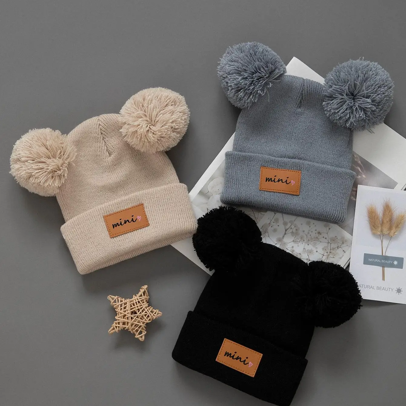 LittleSnow Knit Beanie 3‑Pack