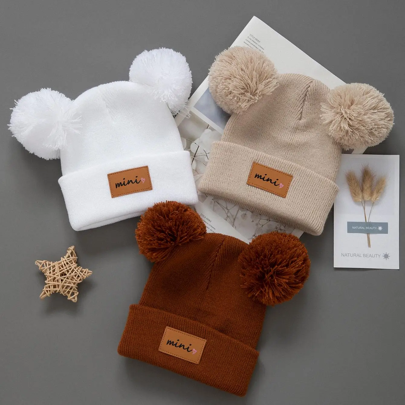 LittleSnow Knit Beanie 3‑Pack