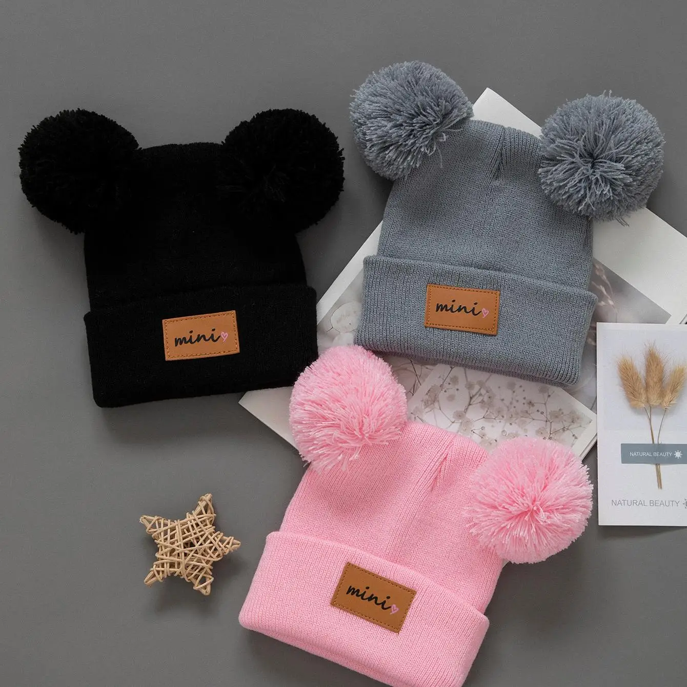 LittleSnow Knit Beanie 3‑Pack