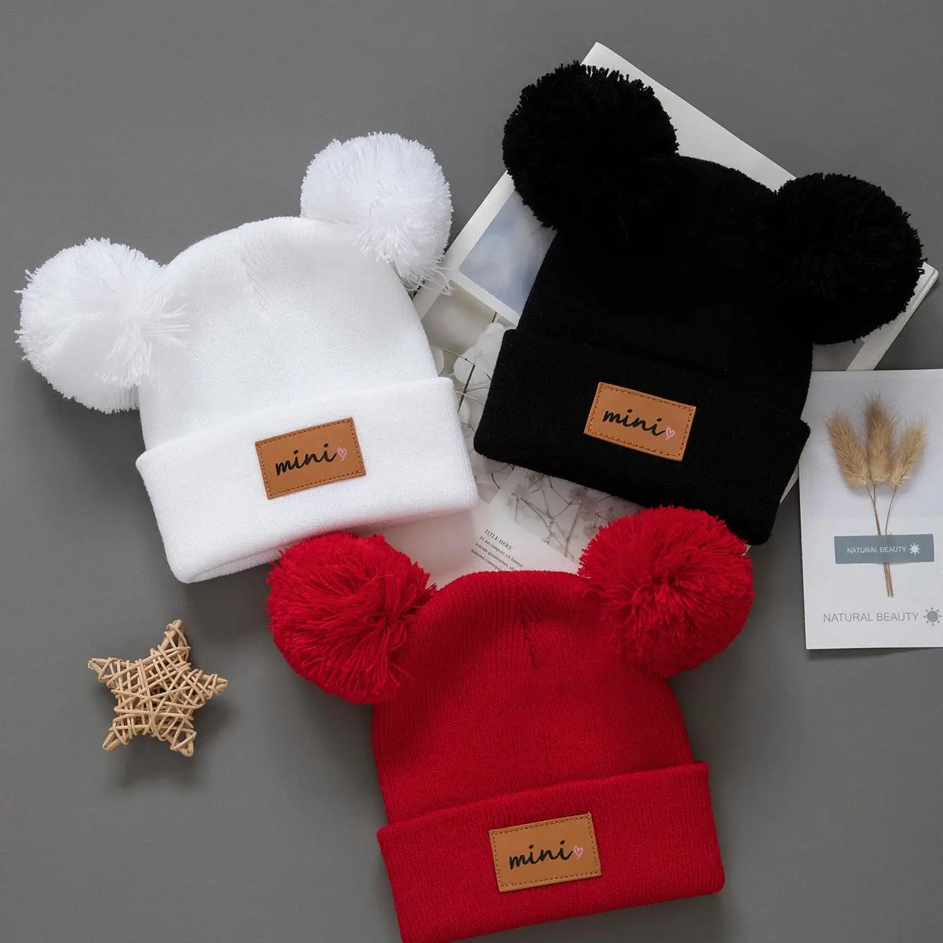 LittleSnow Knit Beanie 3‑Pack