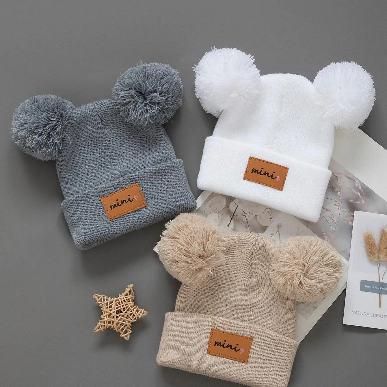 LittleSnow Knit Beanie 3‑Pack