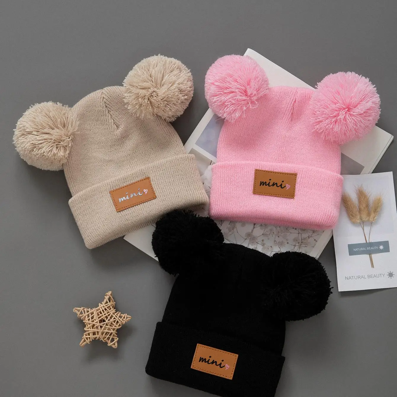 LittleSnow Knit Beanie 3‑Pack