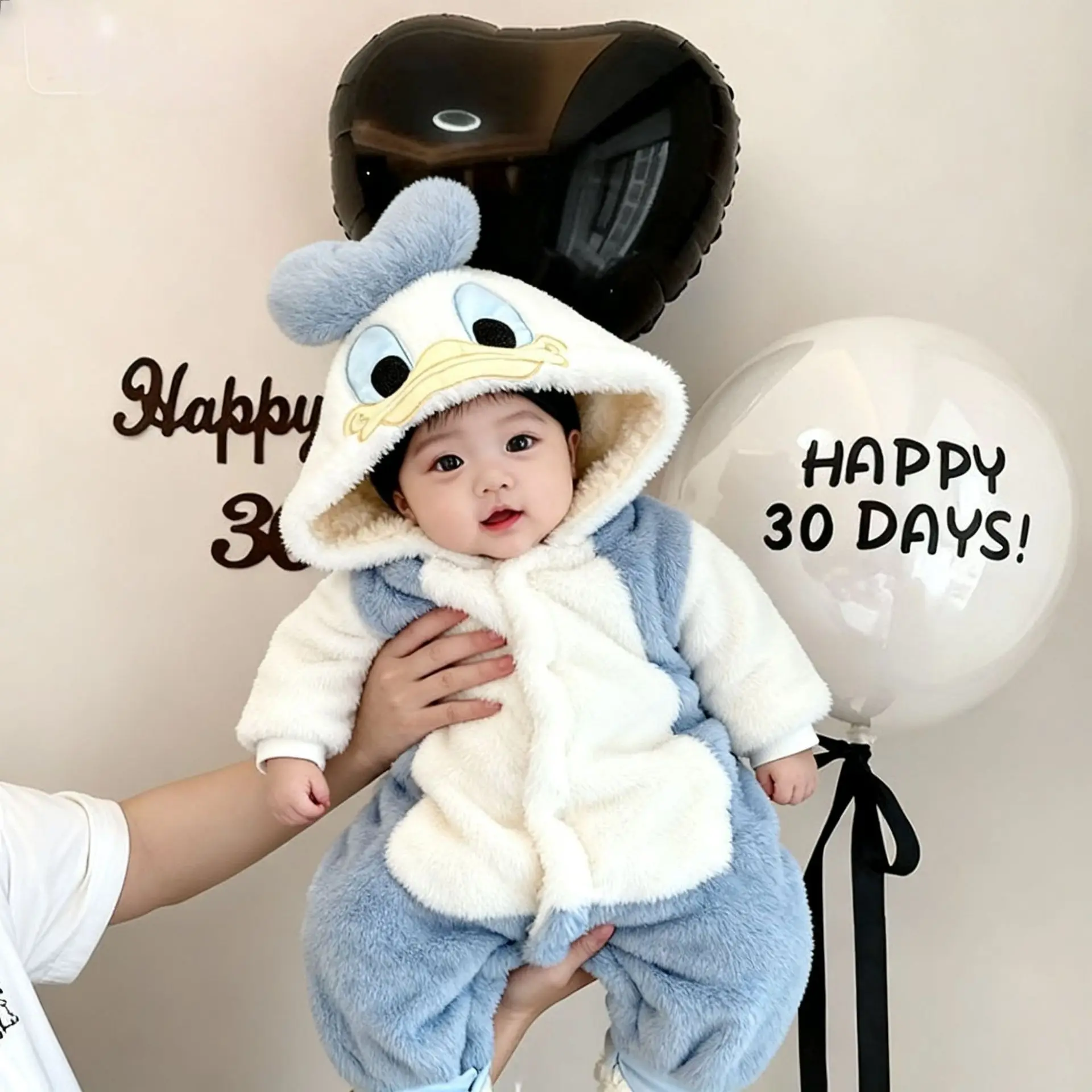 Hooded Fleece Romper