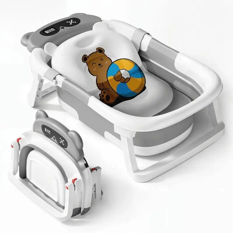 Foldable Baby Bath Tub with Temp Monitor