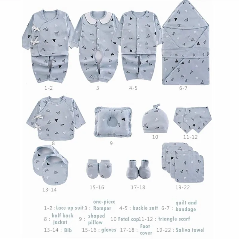 Newborn Baby Clothes Set 18/22pcs