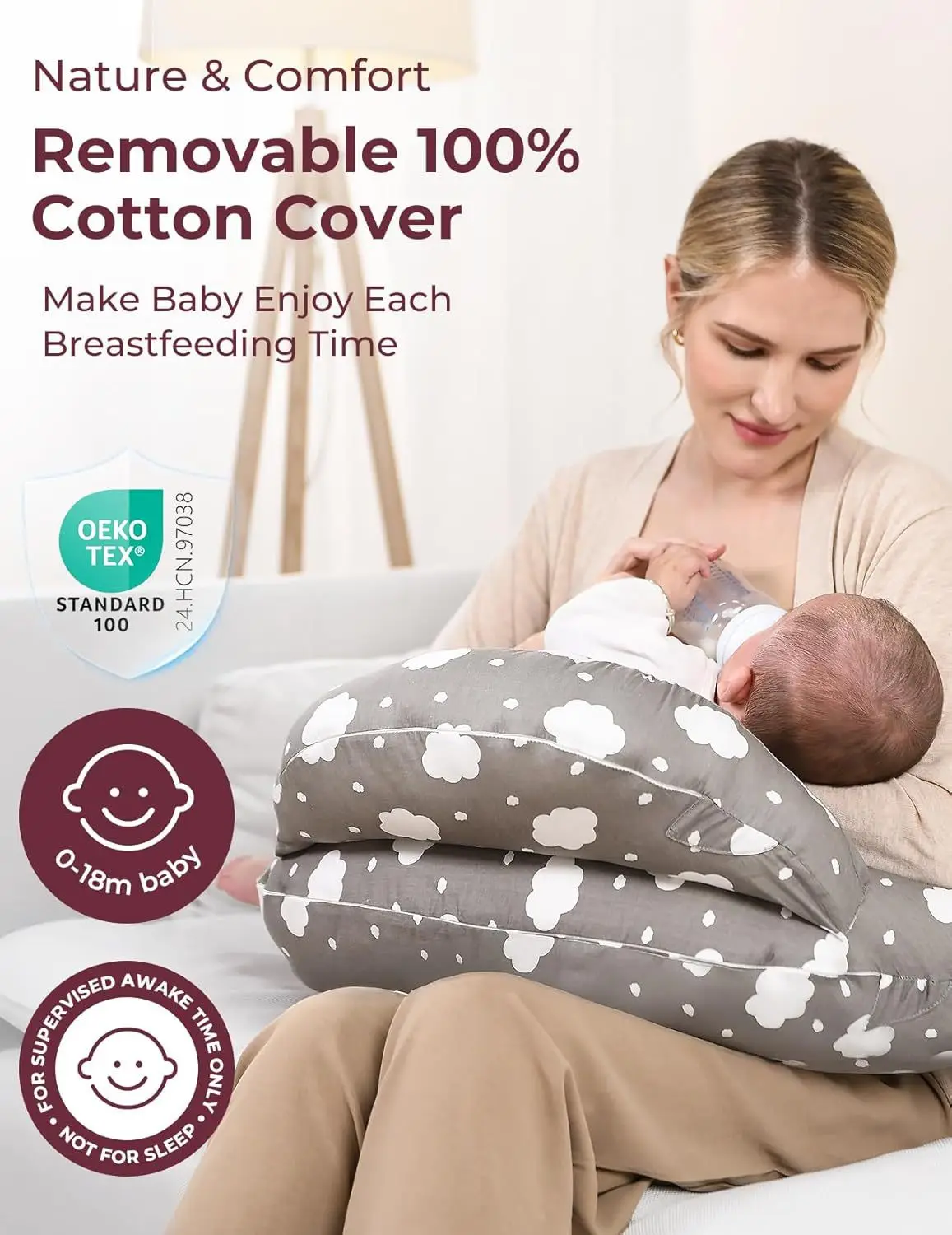 Nursing Breastfeeding Pillow.